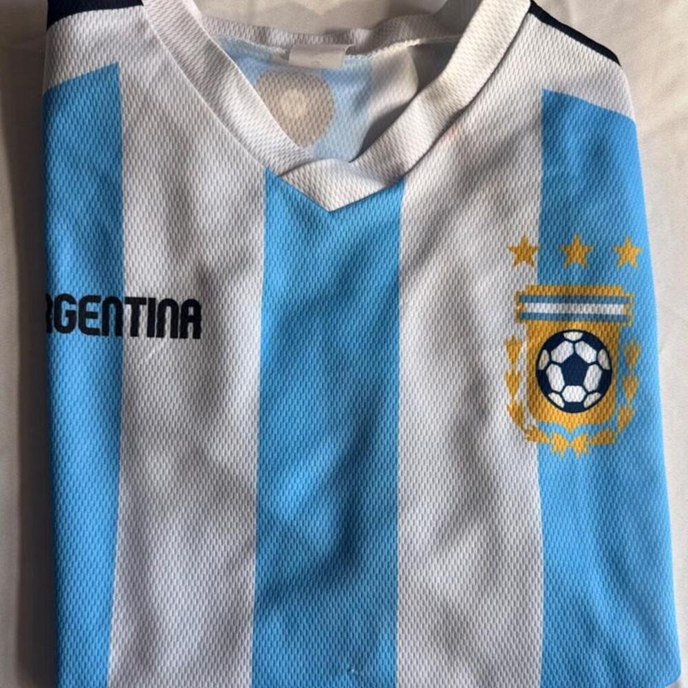Argentina soccer jersey white and